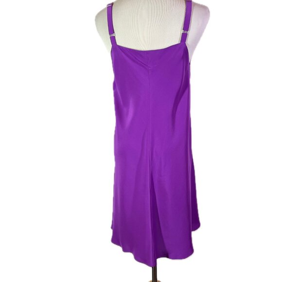 Amanda Uprichard Size S Purple Sleeveless Cutout Dress Silk - Picture 5 of 10